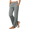 Women's Casual Loose Fit Pants with Elastic Waistband and Pockets