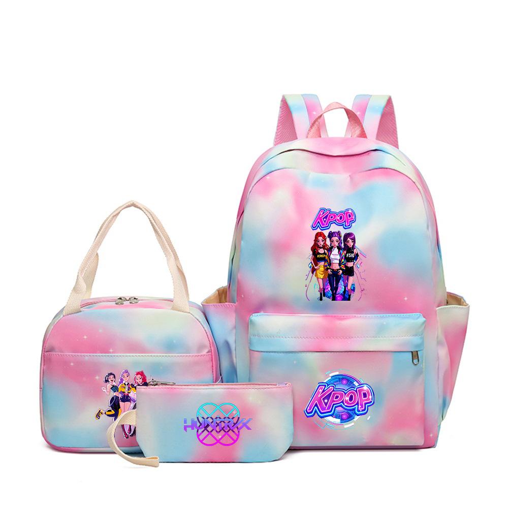 Witch Hunter Three-Piece Backpack Girl Digital Printing Elementary School Bag Large Capacity Backpack