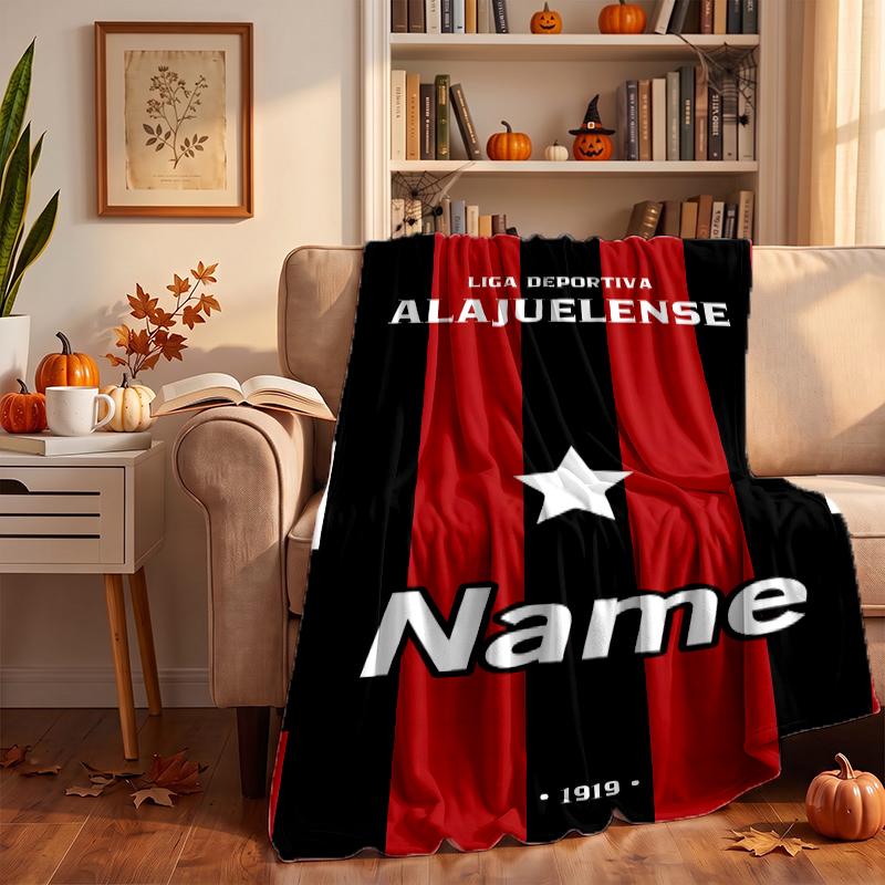 Club Sport La Alajuelense Custom Flannel Blankets Soft Warm Cozy Throws for Home Decor Holiday Gifts