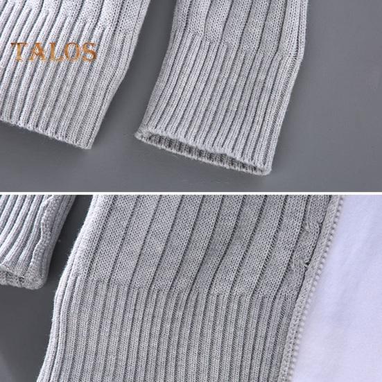 Herbst Winter Herren Mantel Reißverschluss Strickjacke Stehkragen Lange Ärmel Einfarbig Dick Elastisch Lose Gestreifte Textur Alltagskleidung Strickjacke