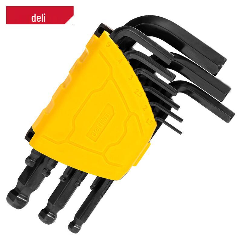 Deli DL232109H 9-Piece Ball-End Hex Key Wrench Set