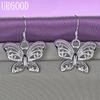 925 Sterling Silver Hollow Butterfly Earrings Fashion Jewelry