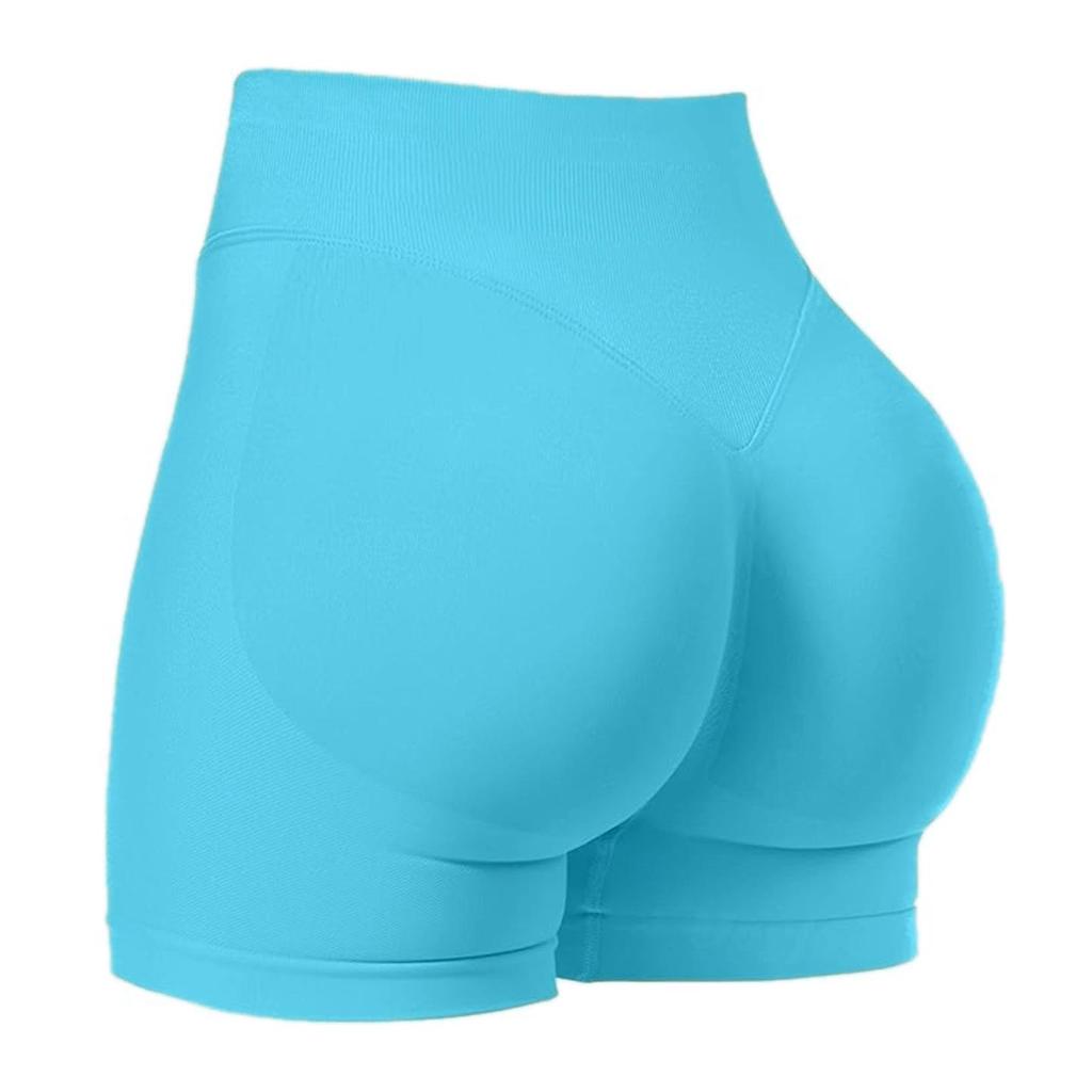 Dfyne Damen High-Waist Nahtlose Yoga-Shorts - Hüfthebend, Enganliegende Fitnessbekleidung