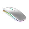 Dual Mode Silent Bluetooth & 2.4G Wireless Mouse for Apple Laptops - Rechargeable, Office-Ready, Glowing Design