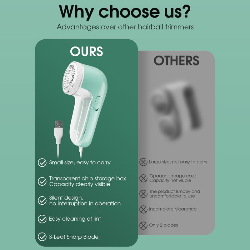 USB Electric Household Clothes Shaver Fabric Lint Remover Fuzz Electric Fluff Portable Brush blade Lint Remover Trimmer