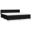 3130459 vidaXL Lit à sommier tapissier avec matelas Noir 200x200 cm Tissu
