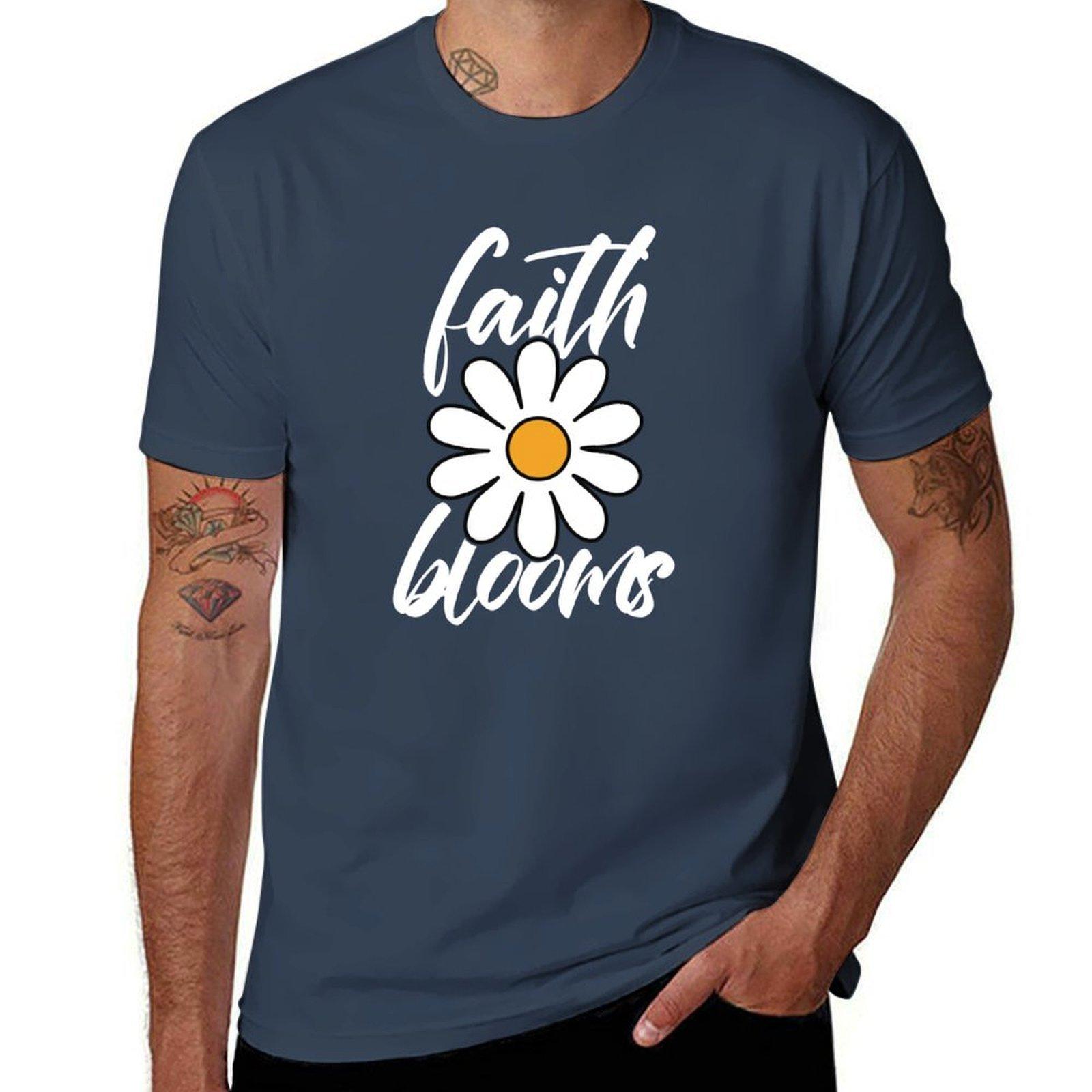 Faith Blooms Christian woman christian girl TShirt Work Casual Loose Fit TShirt S
