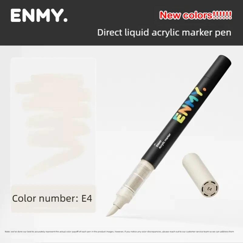 1 PC ENMY 80 Colors Direct Liquid Acrylic Markers Blendable Soft Tip Non-Transparent Art Markers School Supplies Stationery