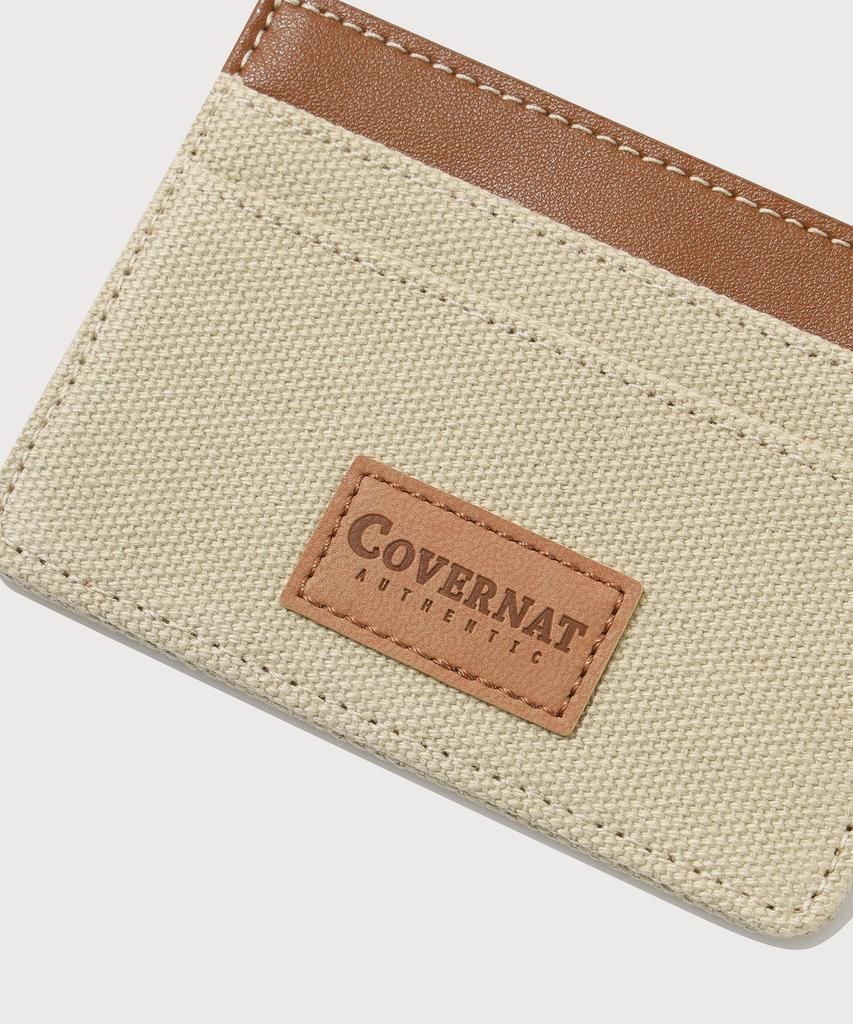 Covernat Canvas Card Holder Beige