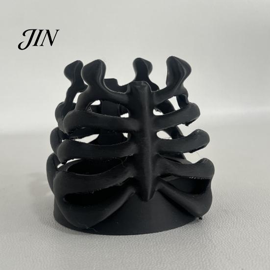Easy Access Pen Organizer Skeleton Ribcage Bone Holder, 3D Printed Pencil Cup, Large Capacity Gothic Desk for Pens Pencils Makeup Brushes Multi-layer