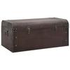 VidaXL Treasure Chest with Dark Brown Latches Plywood, Treasure Box, Toy Chest, Wooden Treasure Box, 4010549