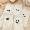 5Pairs Cartoon Plush Socks Embroidered Sleeping Socks Women Ins Mink Fur Socks  Girls