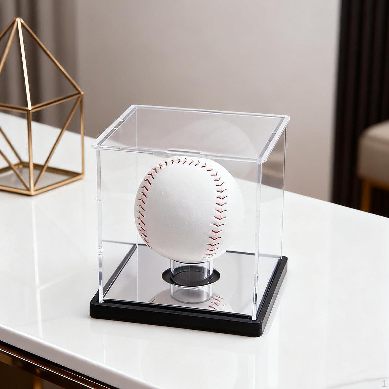 

Acrylic Baseball Display Case Memorabilia Unique Collectible Compact Transparent
