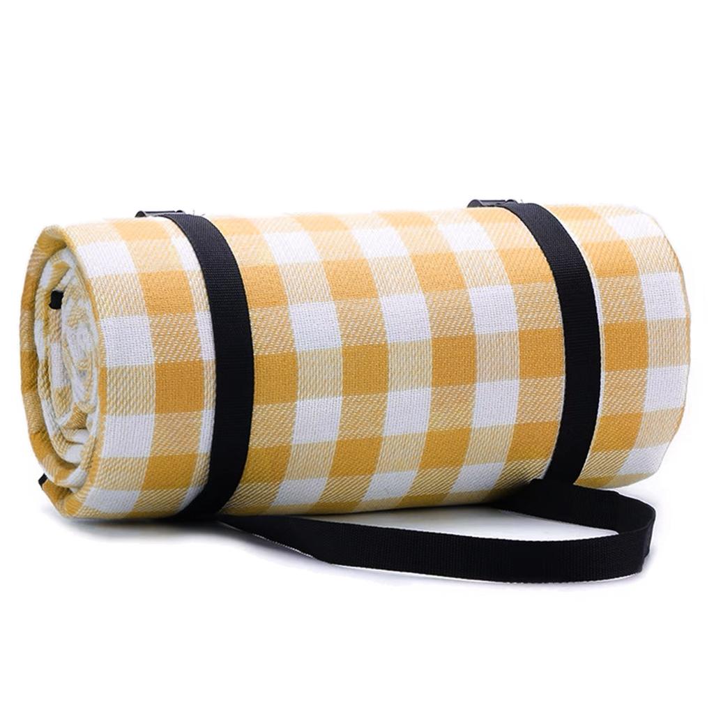 Picnic Blanket Waterproof Picnic Mat with Carrying Strap and Storage Bag for Outdoor Family Camping