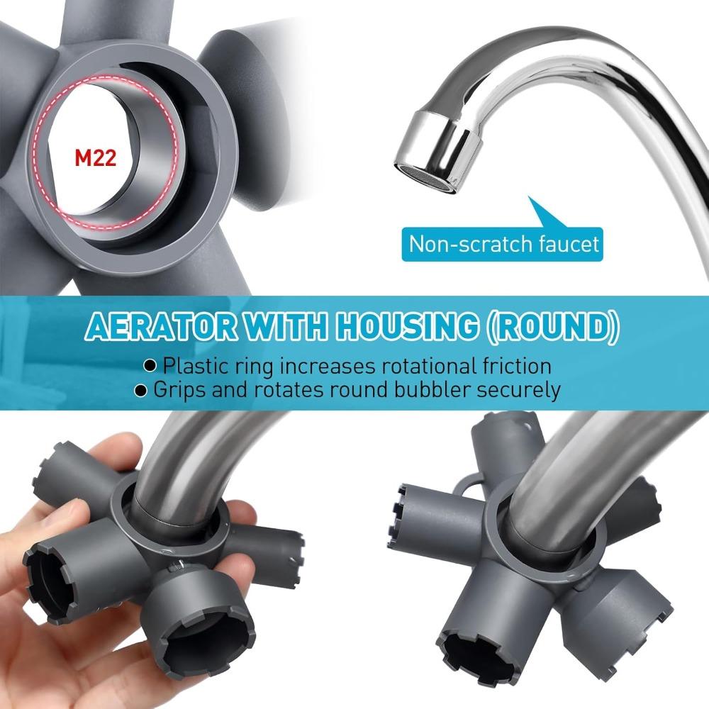 Multifunctional Faucet Aerator Key 10 In 1 Faucet Repair Spanner Creative Threaded Aerator Tool
