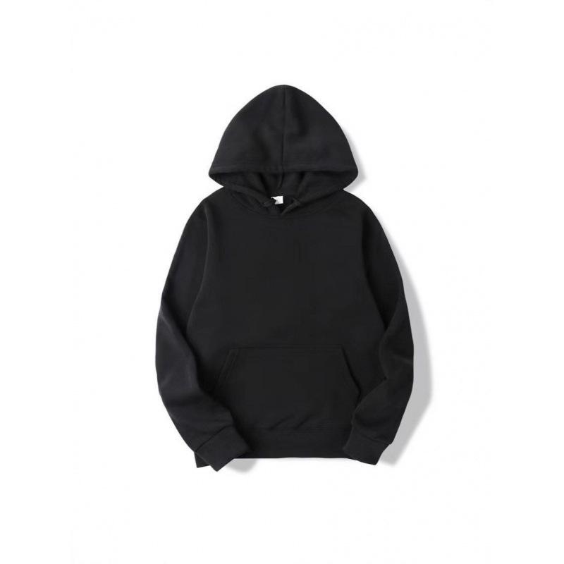 Unisex Jednolity Kolor Bluza z Kapturem Tkanina 220g, Rozmiar Europejski, Luźny Krój, Modny Styl Casual.