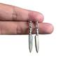 Gothic Y2K Silver Color Short Knife Dangle Earrings for Men Women Fashion Personality Streetwear Rock Party Jewelry Accessories