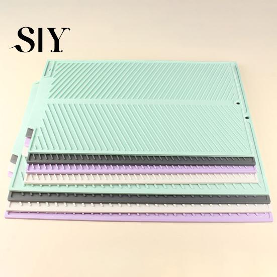 Accessoire de Table de Cuisine Tapis d'Égouttement en Silicone pour Comptoir Résistant à la Chaleur Antidérapant Grande Surface Épais Multi-usages Filtre à Eau Évier