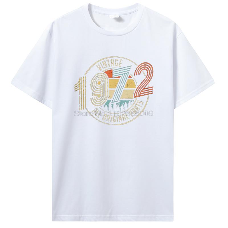 Vintage 1974 1962 1974 1982 All Original Parts Birthday Gifts Men T-Shirt Funny Tees Cotton T Shirt  Harajuku Streetwear