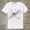 Japanese Kitsune Fox Mask Floral Graphic Women T-Shirt Traditional Oriental Sakura Bell Print Short Sleeve Casual Tee