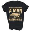 Cool Mundharmonika Spieler Instrument Unisex Shirt Geschenk