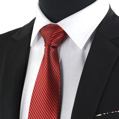 Jacquard Woven   Classic Striped Tie Men'S Silk Suits Ties Necktie