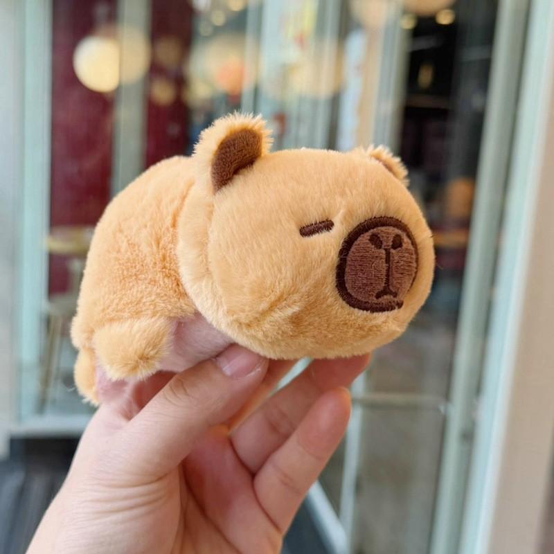 Raccoon Reversible Plush Doll With Silver Keyring For Gift Ideas Pink Brown