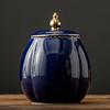 Tea can large creative red sealed storage tank gift box gold-plated European ceramic tea packaging tank