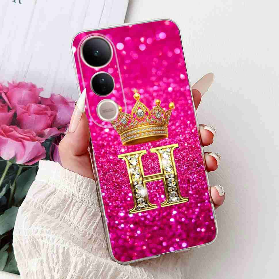For Vivo V50 Lite 5G Case Luxury 26 Letters Cover Soft Silicone Phone Case For Vivo V50 Lite V50Lite 5G Back Cover Fundas