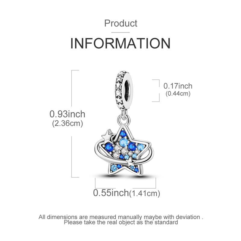 100% Real 925 Silver Charms Bead Luminous Star Moon Sun Dangle Fit Original Bracelet Diy For Woman Jewelry Party