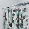 Cactus Printed Shower Curtain Waterproof Decorative Bathroom Liner Set For Home Living Room