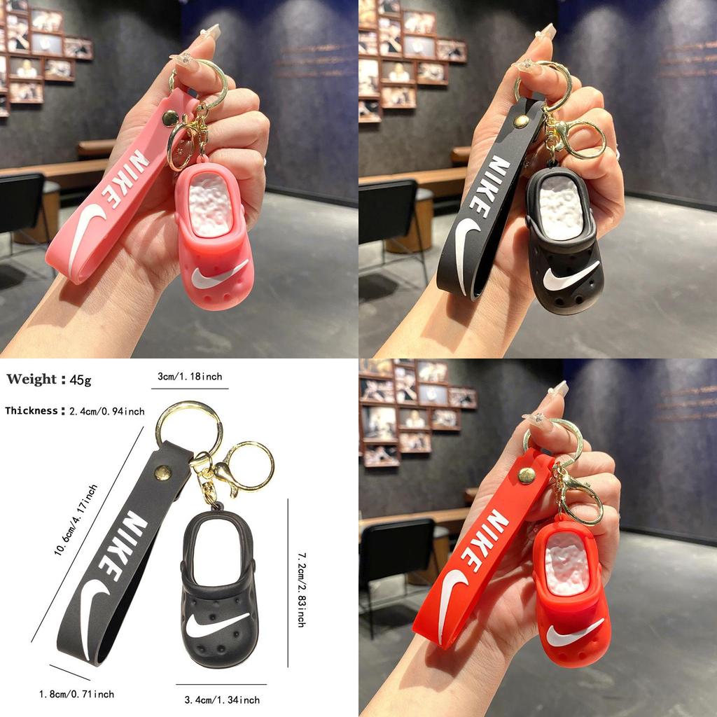Multi Color Simulation Mini Slipper Pendant Keychain For Gift And Decoration
