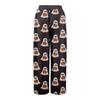 Women Summer Boho Palazzo Pants High Waist Wide Leg Halloween Printing Casual Trousers With Pockets