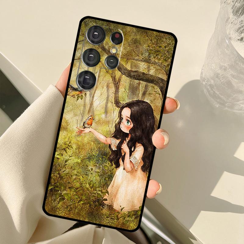 Etui Na Telefon 'Pamiętnik Leśnej Dziewczyny' Do Samsung Galaxy S20 FE S21 FE S22 Ultra Note20 Note10 S8 S9 S10 Plus Pokrowiec