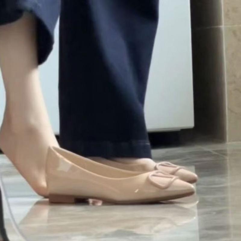 Flat-bottom Anti-slip Pointed Toe Breathable Single Shoes for Women, Versatile Shoes