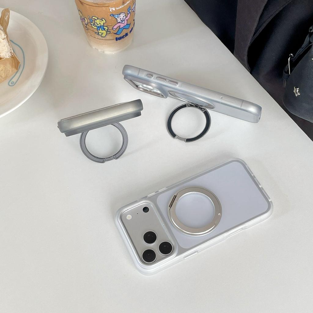 17 Applicable iPhone16Pro Matte Semi-transparent 360 Bracket Apple 15 Mobile Phone Case 14 Anti-drop 13pm Protective Case