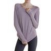 Women's Quick-Drying Long-Sleeve Sports Top for Spring Running and Yoga
