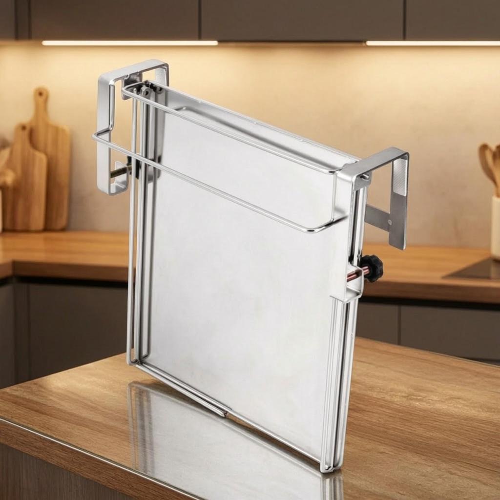 Space-Saving Foldable Cabinet-Door Rack Expandable Fold-down Door with