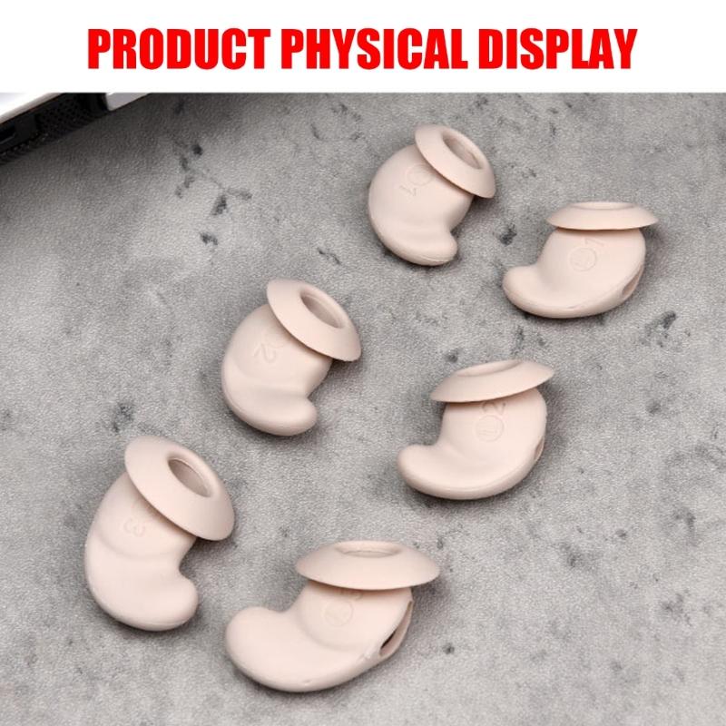 6 Pack Silicone Ear Tip Plugs Sleeve In Ear Headphone Soft Comfortable Earbud Covers Enhancing Sound Isolation for Sleep