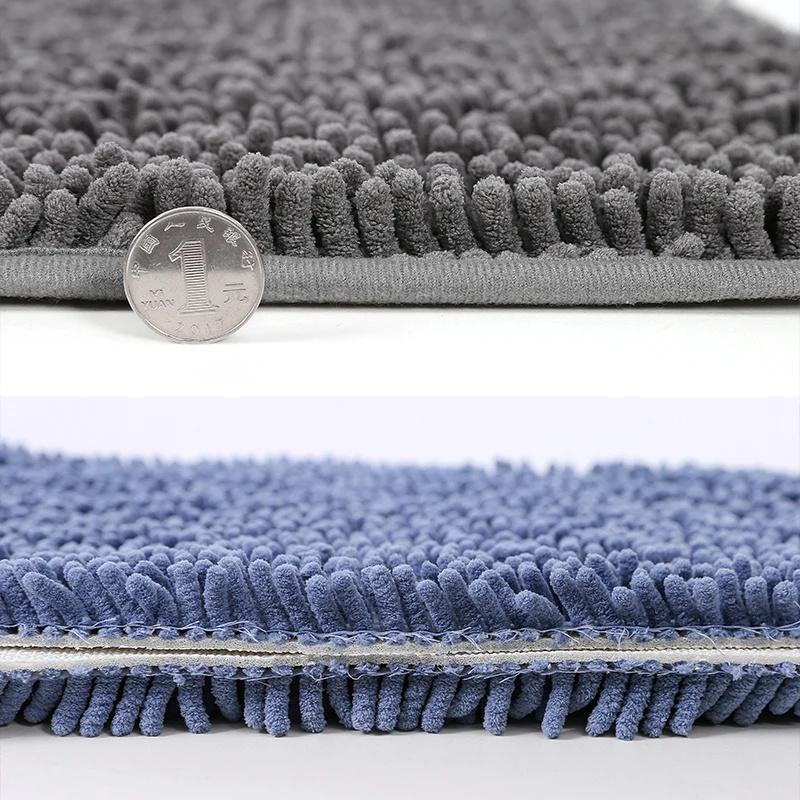 1 PCS Bathroom Rug Mat Non Slip Quick Dry Bath Mats Extra Thick and Super Absorbent Bath Rugs Microfiber Chenille Shower Carpet