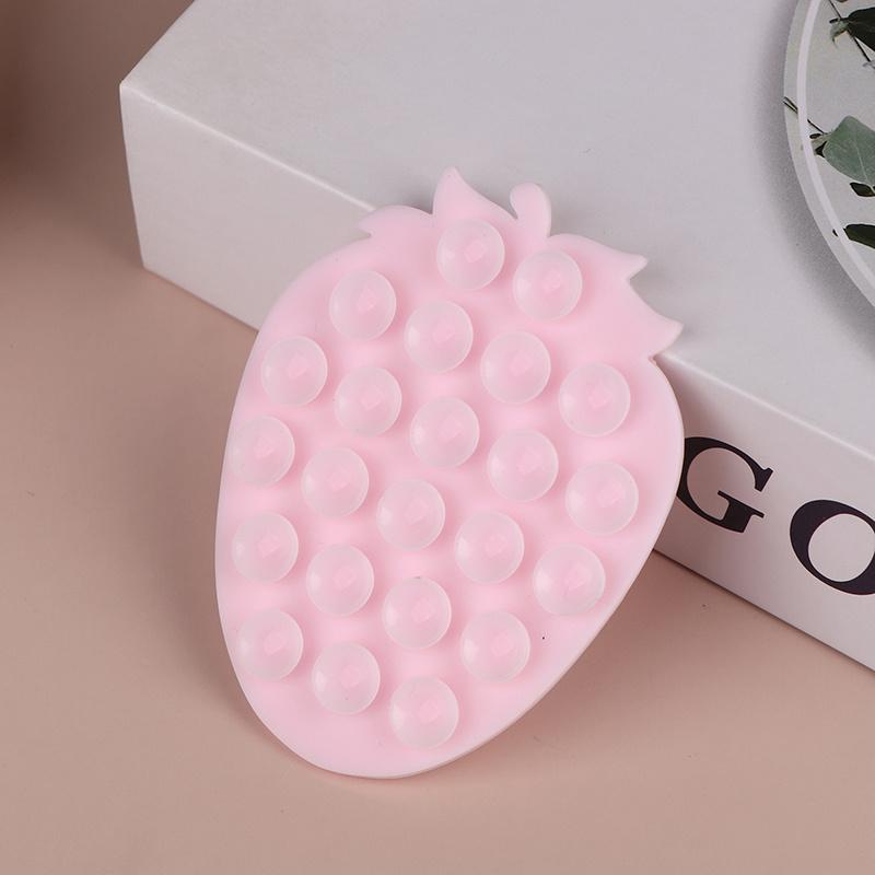

1Pc Strawberry Suction Cup Phone Holder, Portable Phone Mount, Navigation Stand, Phone Stand, Decorative Holder светло-розовый