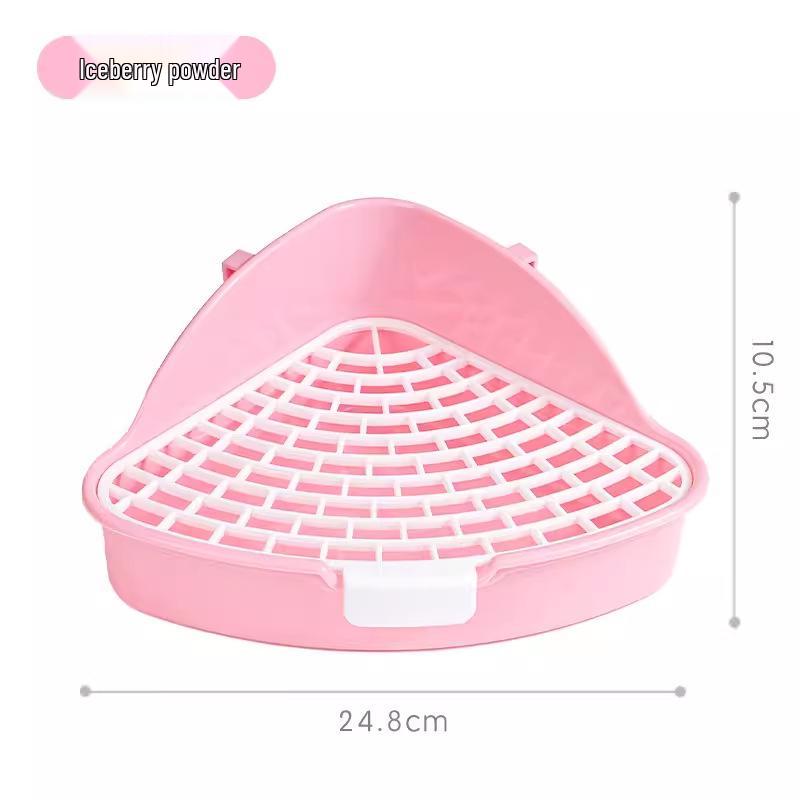 

Leak-Proof Square & Triangle Litter Box for Rabbits, Chinchillas, Guinea Pigs New Small Triangle Toilet Peacock Blue