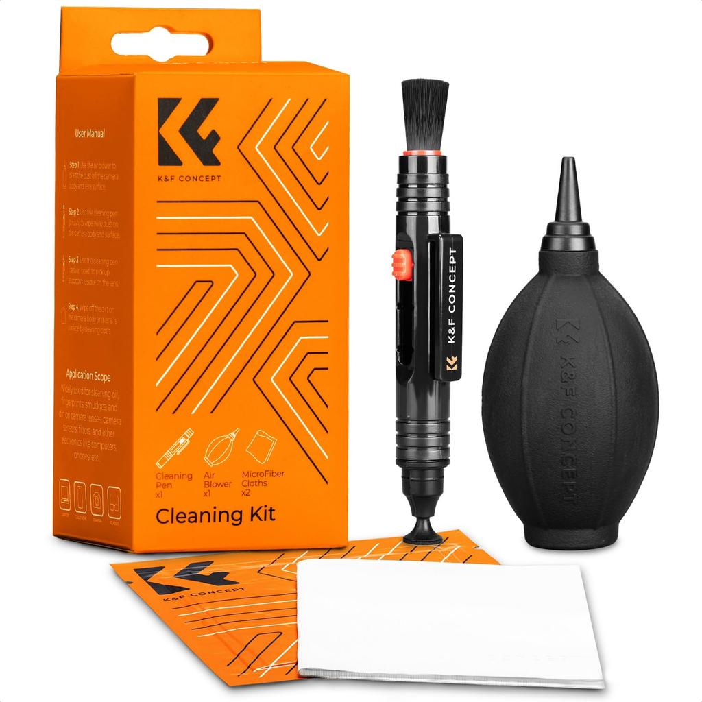CONCEPT Camera Cleaning Kit Camera Cleaning Supplies for Filters and Lenses K&F 4-Piece Set