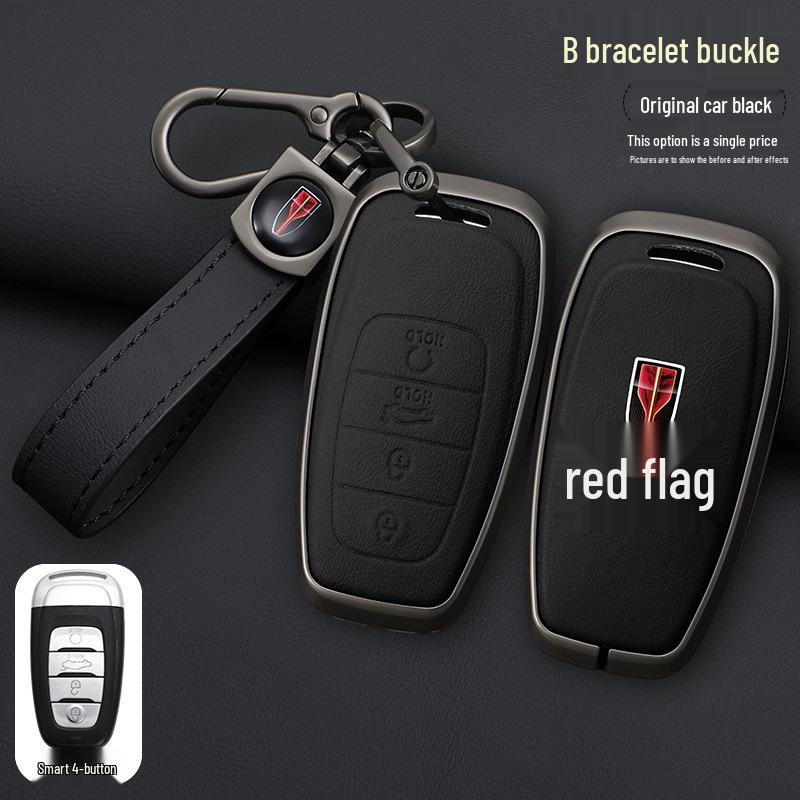 New 2023 Hongqi EQM5 Key Case & H7 Metal Shell Keychain for E-QM5 PLUS