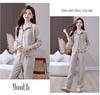 Chic Cashmere Cardigan & Slimming Sportswear Set for Women - 2025 Spring/Autumn Running Suit, Two-Piece.