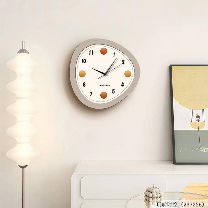 40cm Bamboo Wooden Hole-Free Wall Clock Modern Simple Home Living Room Decor 40cm