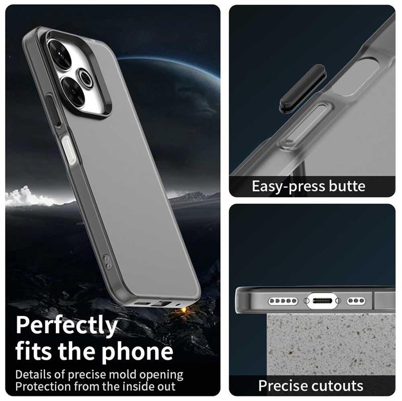 Anti-Drop Candy Color Phone Case For Xiaomi Redmi 13x Matte PC Transparent Ful Back Case For Redmi 13x Cover For Redmi 13x Case