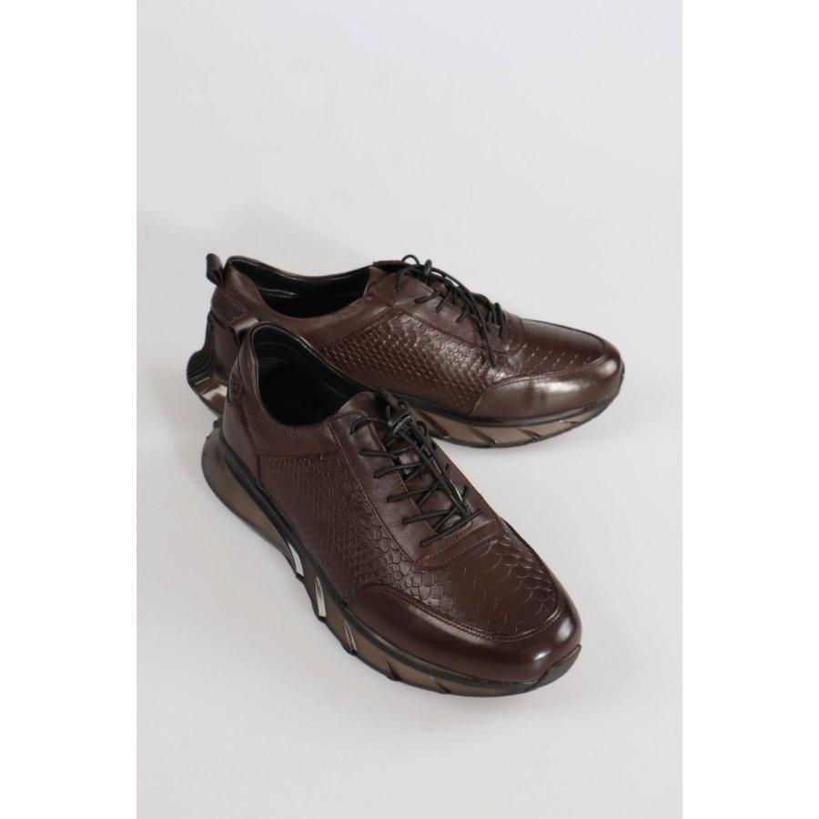 Men's Genuine Leather Thick Sole Casual Sports Shoes