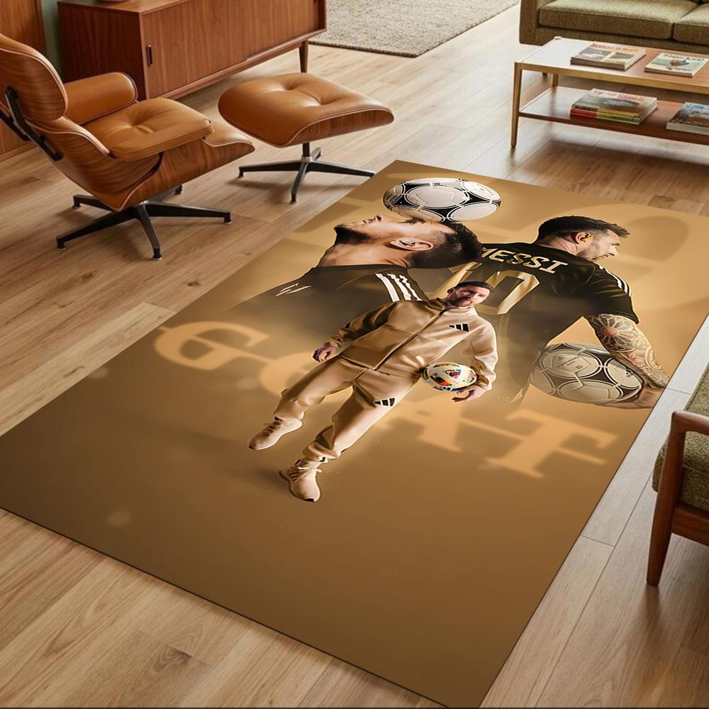 Soccer Player Action Floor Mat Design for Foyer Hallway Study room Dormitory Antislip Carpet Decorate Offices Perfect Gift for Women/Men