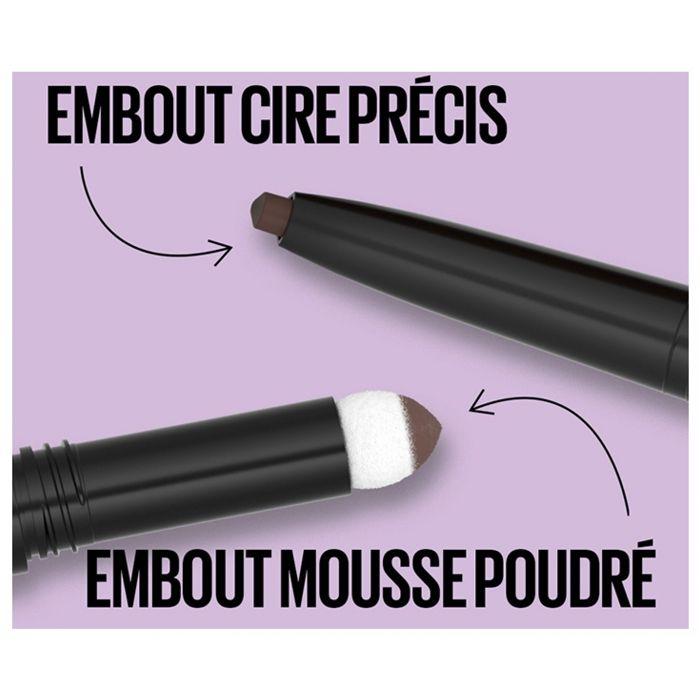 Crayon et poudre à sourcils 2-en-1 Brow Satin MAYBELLINE NEW YORK - 01 Dark blond